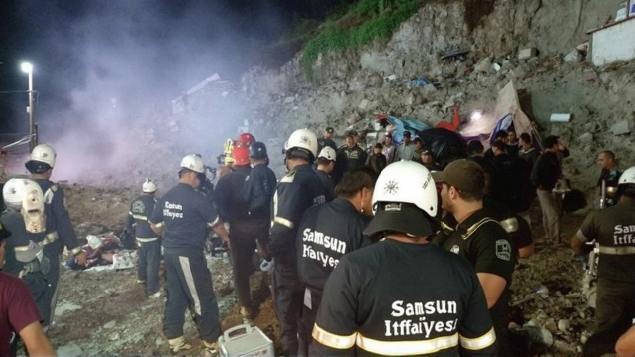 Samsun'da Heyelan Faciası: Baba ve İki Çocuk Hayatını Kaybetti